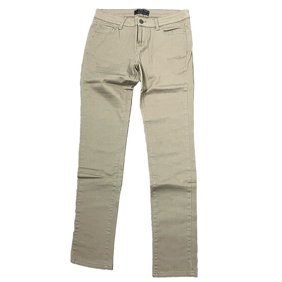 Wax Jeans Premium Denim Skinny Low Waist Stretch Khaki Beige Size 7 Cottage Boho - Picture 1 of 6